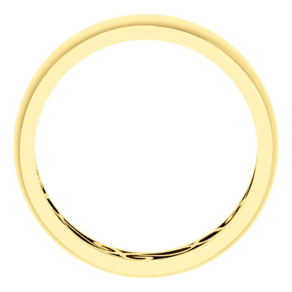 14k Yellow Gold 6mm Paisley Design Band Size 7.5
