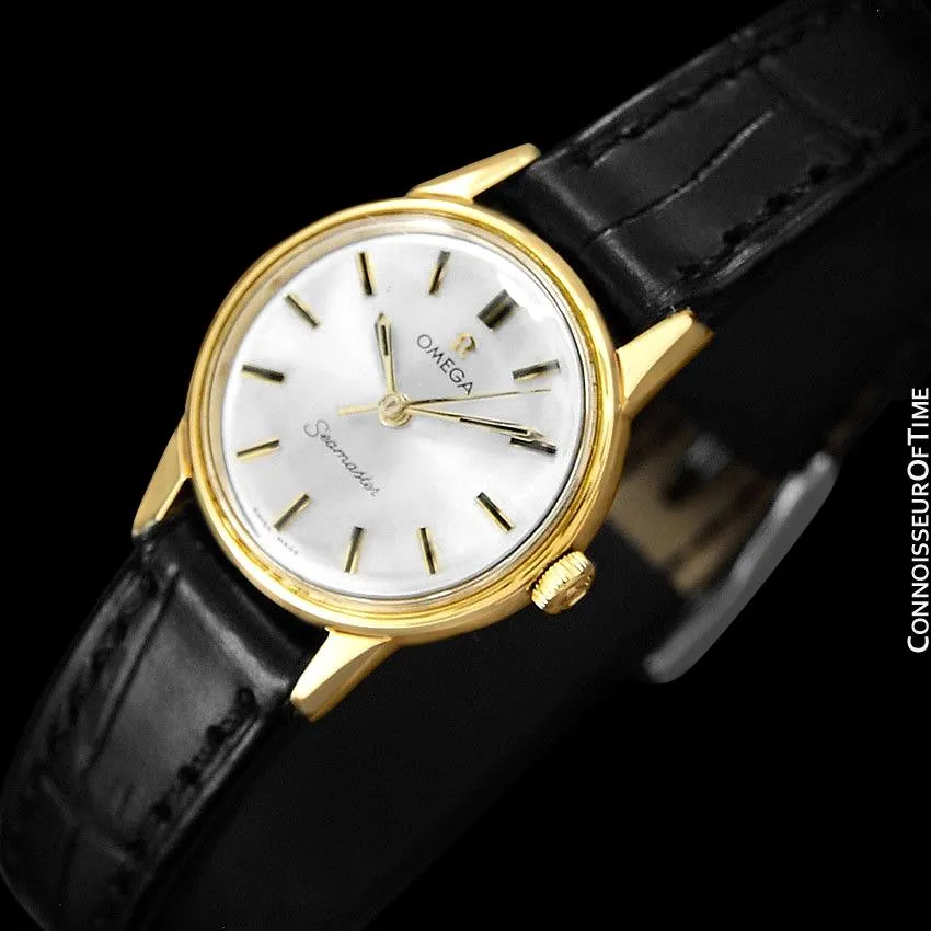 1964 Omega Seamaster Vintage Ladies Watch - 18K Gold Plated & Stainless Steel