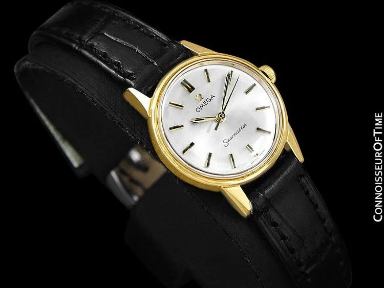 1964 Omega Seamaster Vintage Ladies Watch - 18K Gold Plated & Stainless Steel