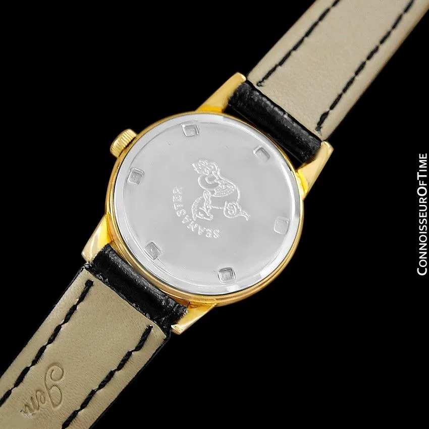 1964 Omega Seamaster Vintage Ladies Watch - 18K Gold Plated & Stainless Steel