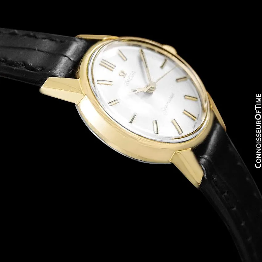 1964 Omega Seamaster Vintage Ladies Watch - 18K Gold Plated & Stainless Steel