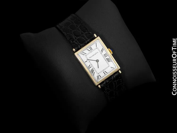 1980's Tiffany & Co. Vintage Mens Dress Watch - 14K Gold