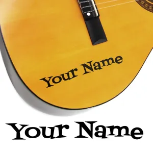 2 x Custom Name Guitar Stickers - Cartoon Style