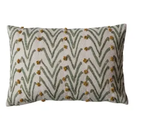 24"L x 16"H Woven Cotton Blend Printed Lumbar Pillow