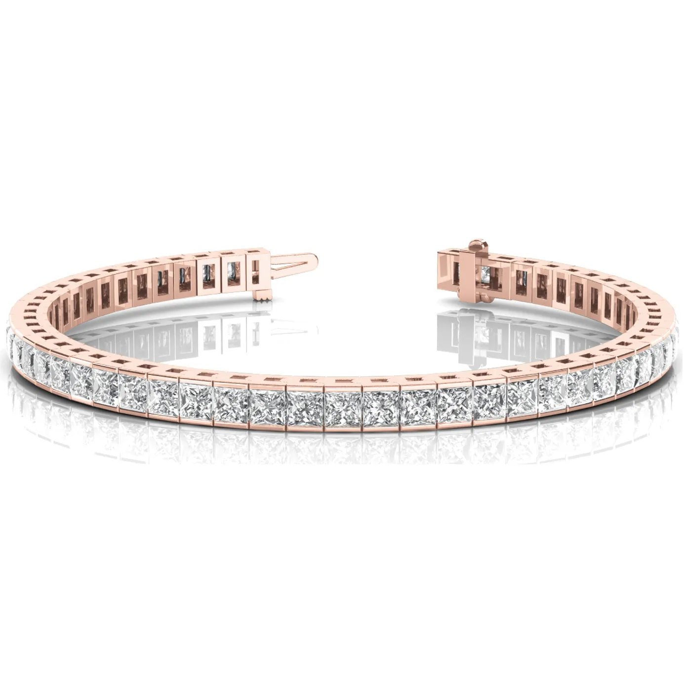 3 3/4 ctw Princess Lab Grown Diamond Tennis Bracelet