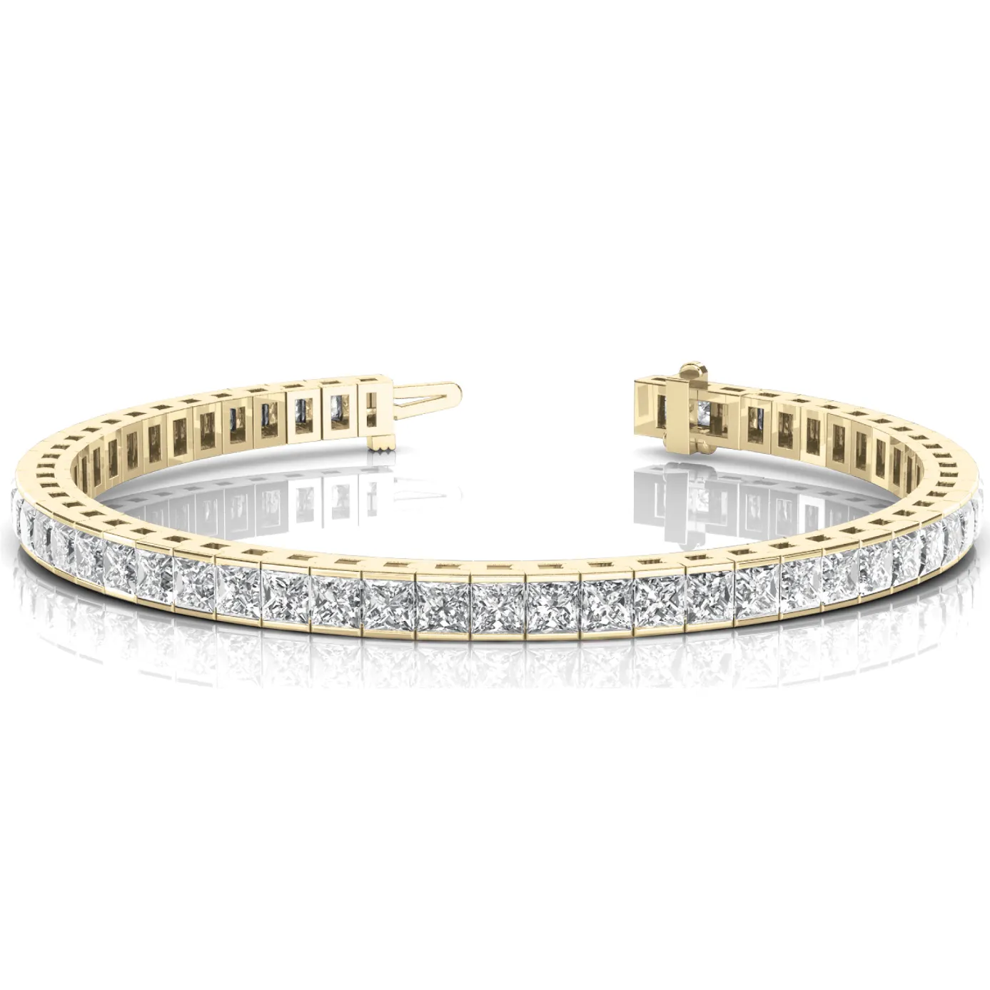3 3/4 ctw Princess Lab Grown Diamond Tennis Bracelet