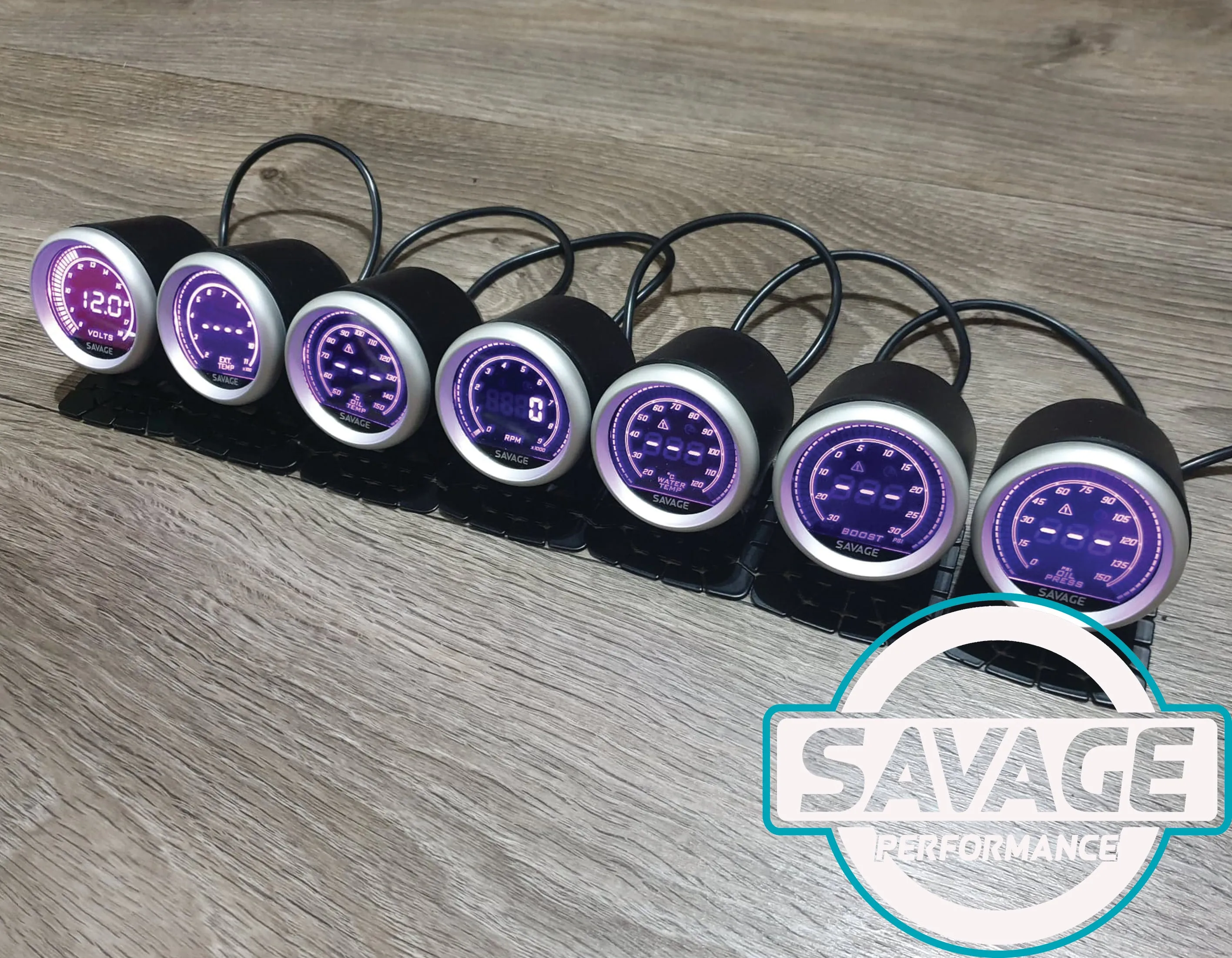 52mm Digital Savage RPM (Tacho) Gauge 7 Colours *Savage Performance*