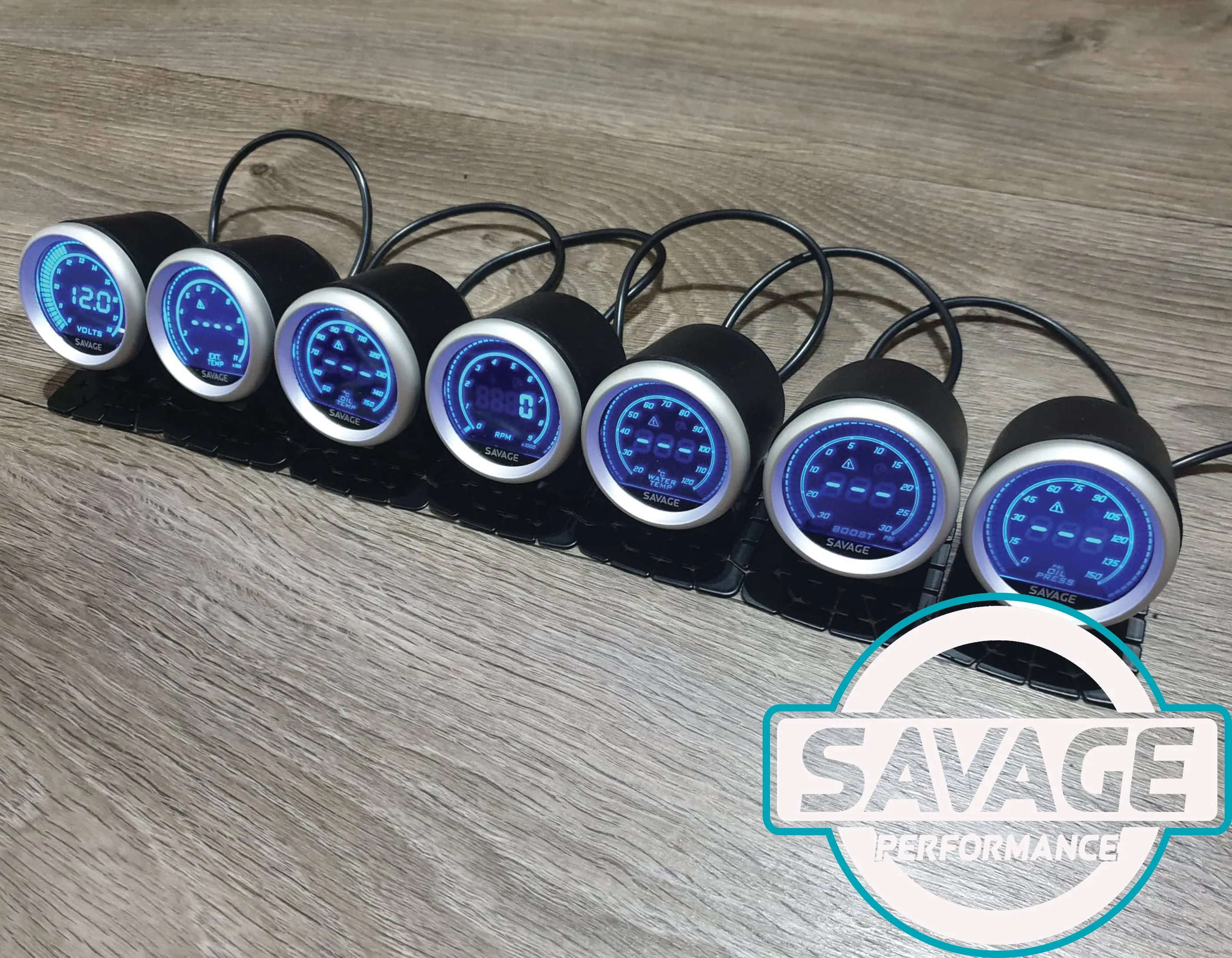 52mm Digital Savage RPM (Tacho) Gauge 7 Colours *Savage Performance*