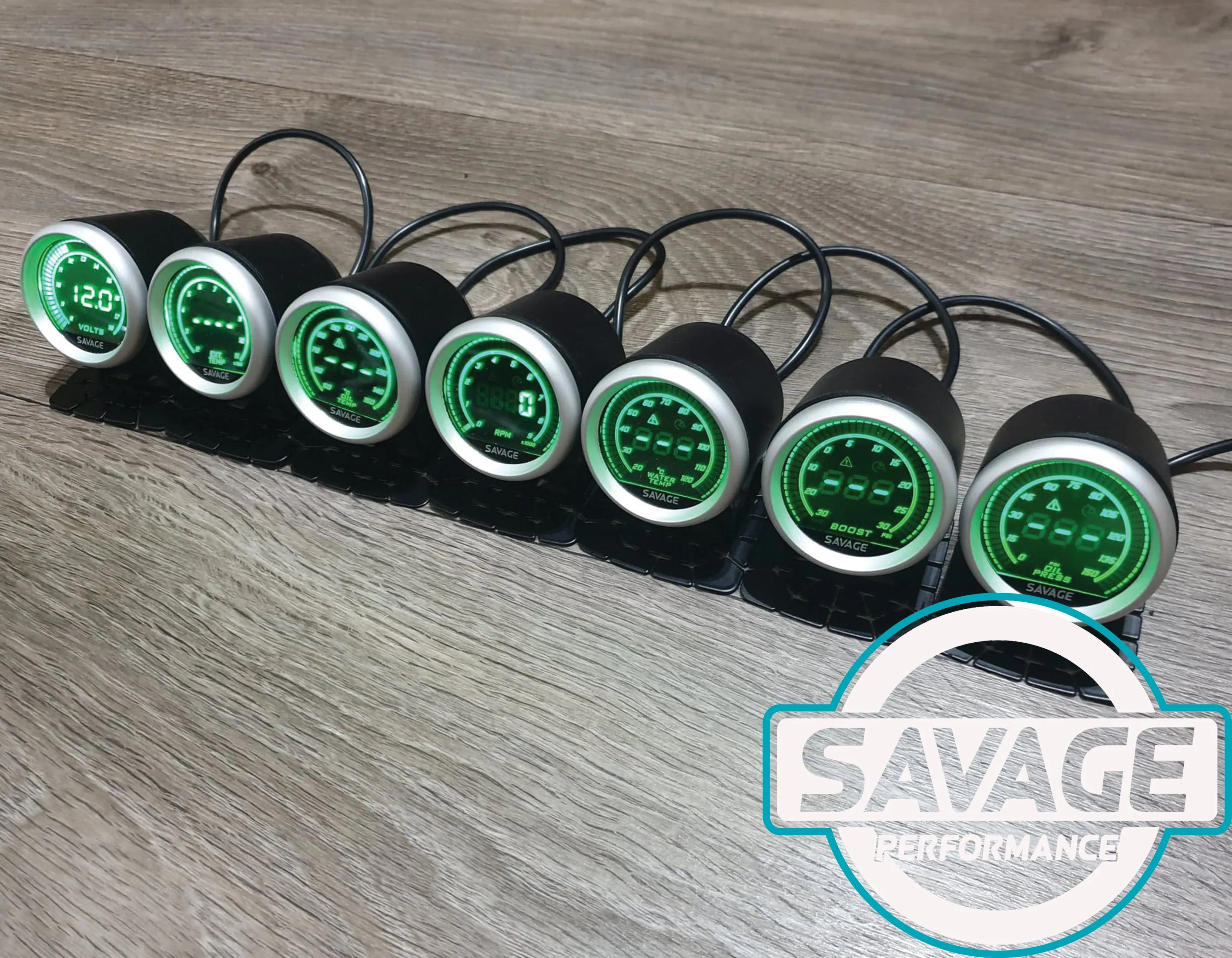 52mm Digital Savage RPM (Tacho) Gauge 7 Colours *Savage Performance*