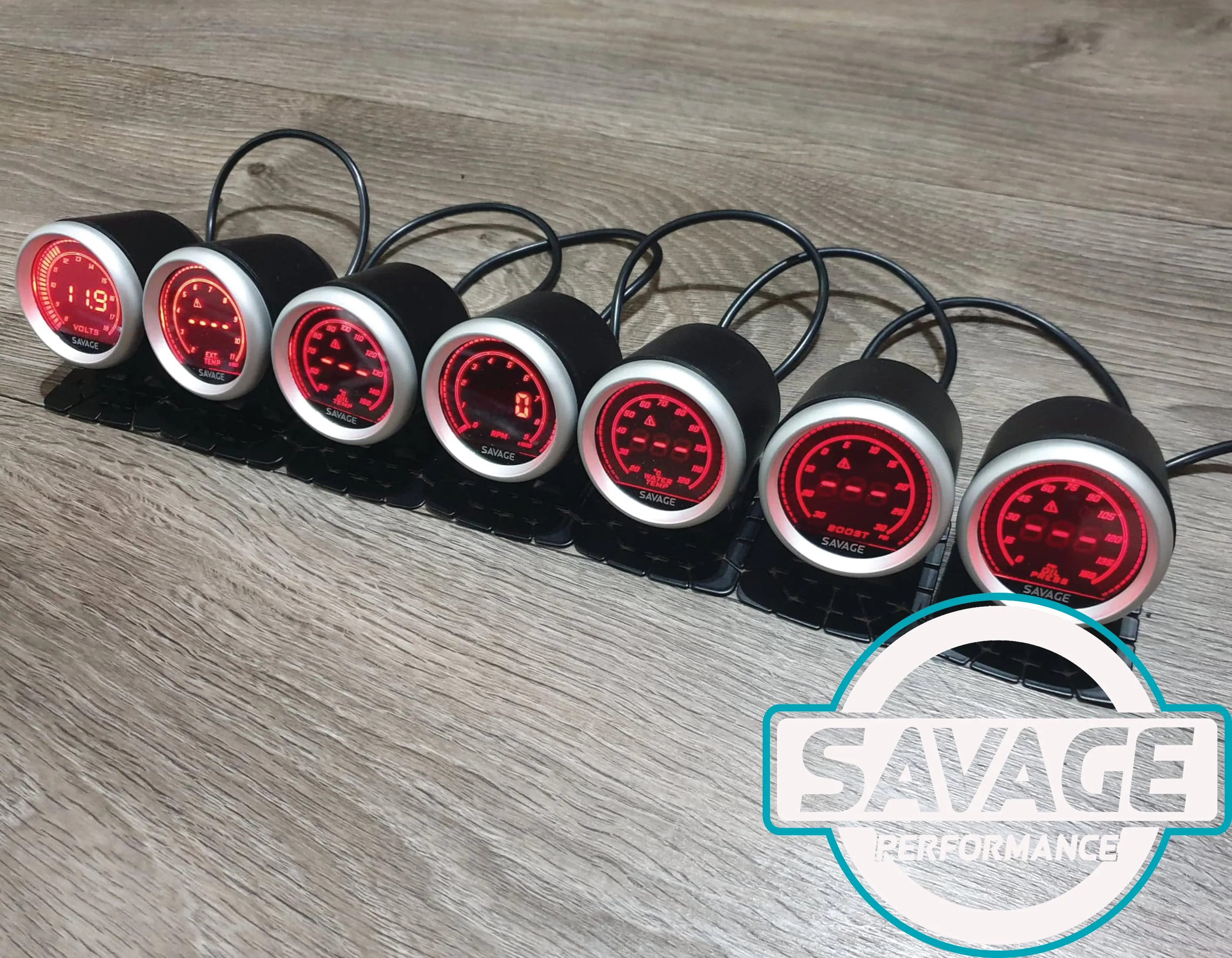 52mm Digital Savage RPM (Tacho) Gauge 7 Colours *Savage Performance*