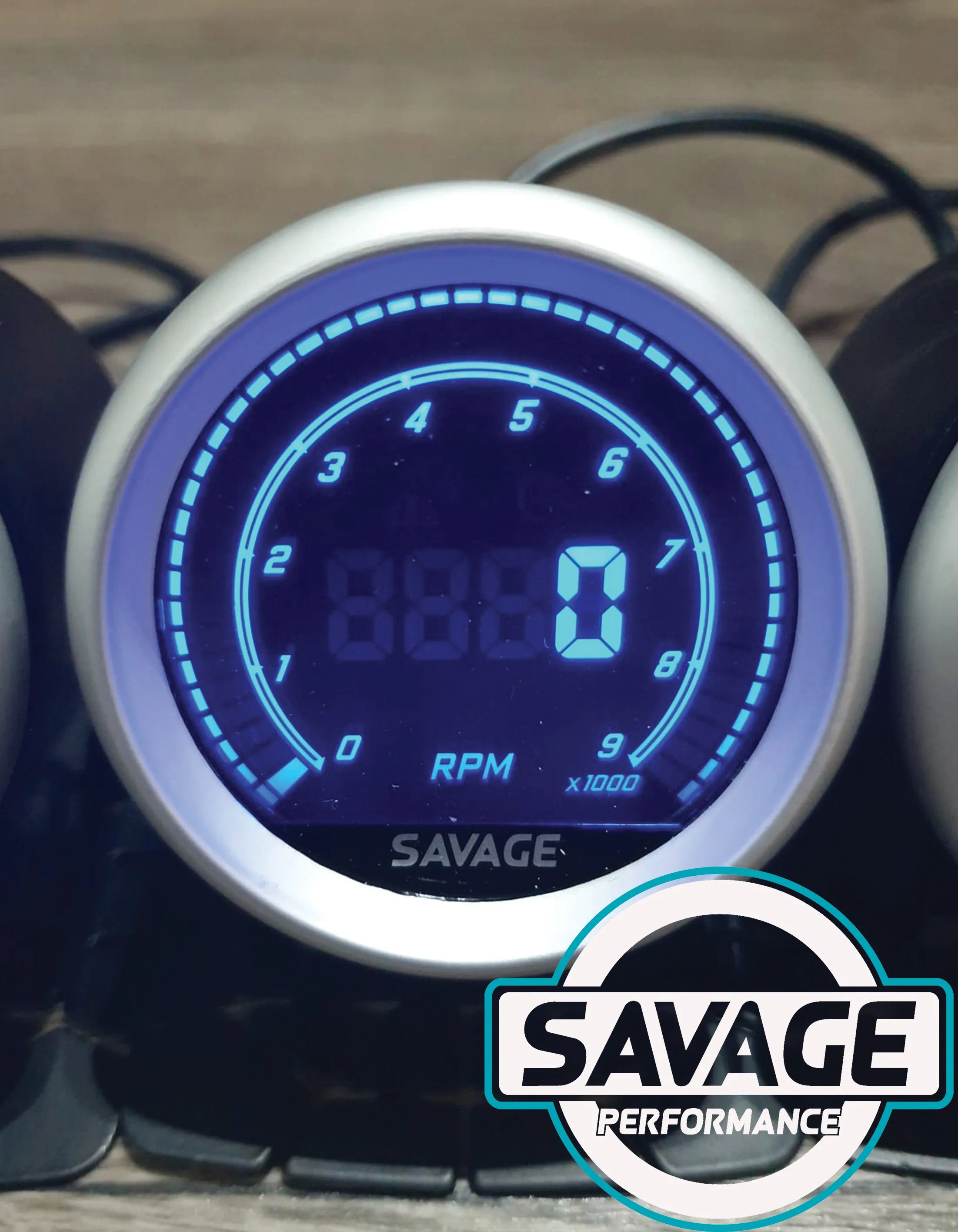 52mm Digital Savage RPM (Tacho) Gauge 7 Colours *Savage Performance*