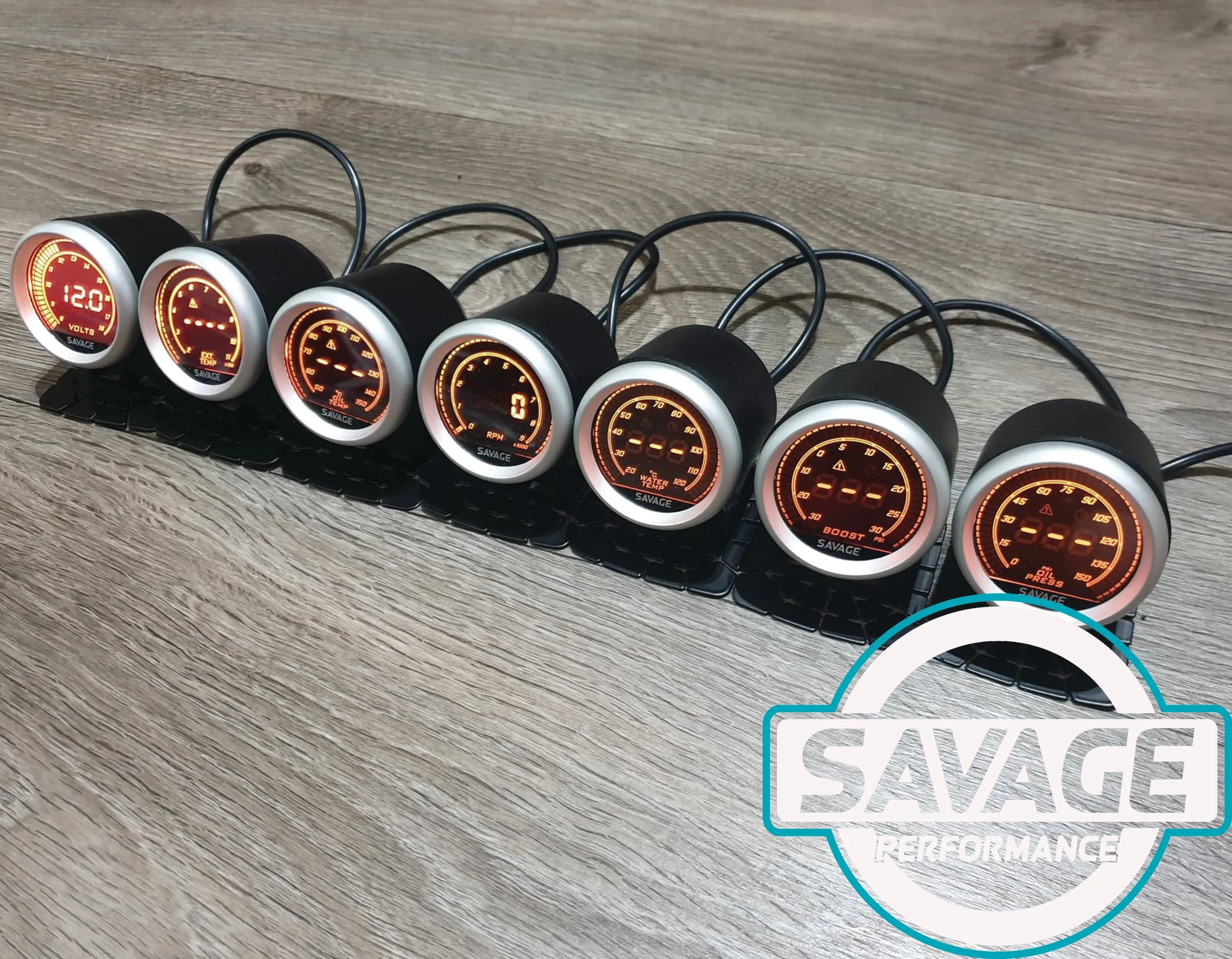 52mm Digital Savage RPM (Tacho) Gauge 7 Colours *Savage Performance*