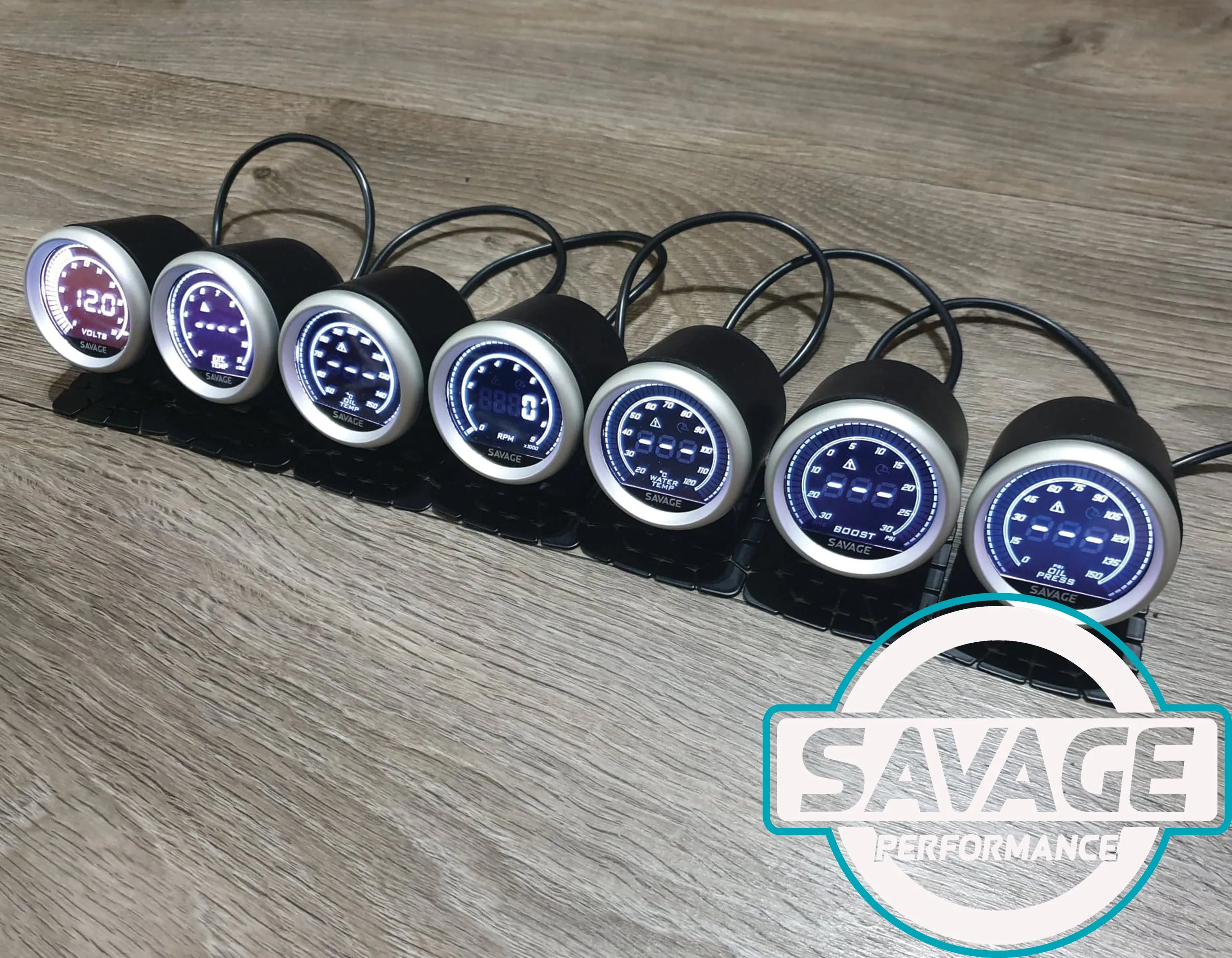 52mm Digital Savage RPM (Tacho) Gauge 7 Colours *Savage Performance*