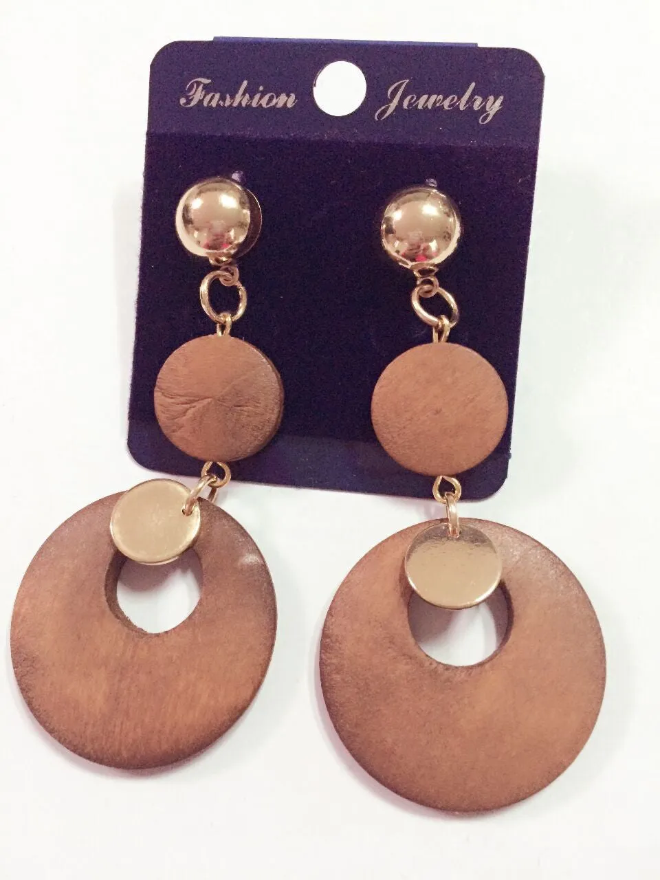 African Wood Earrings