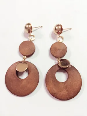 African Wood Earrings