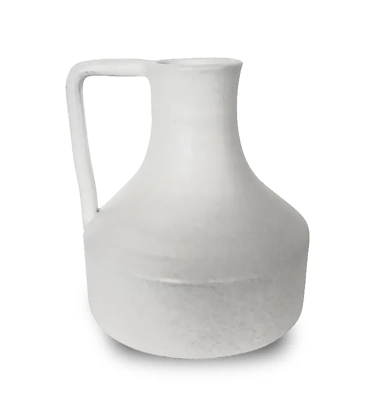 Aliso White Ceramic Jug