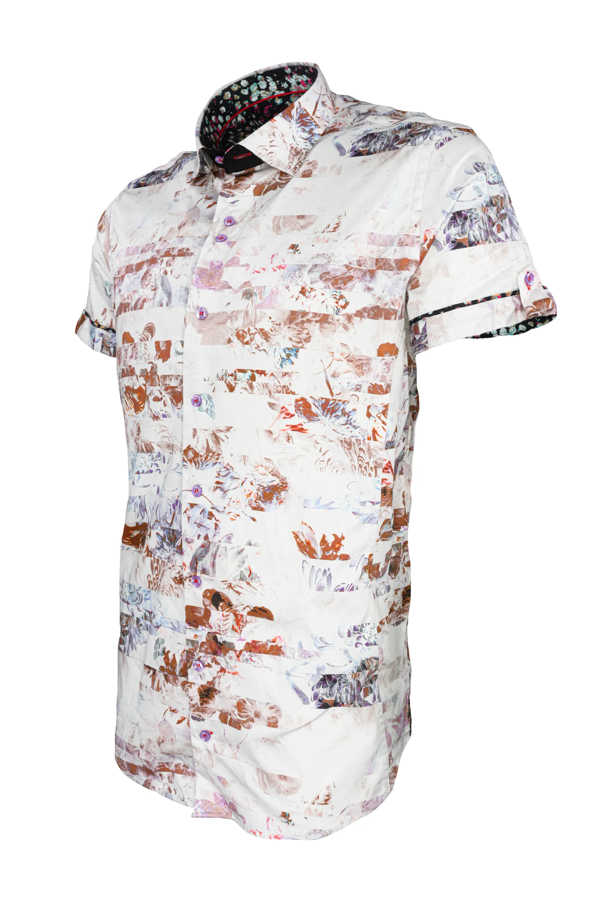 Au Noir Suarez Short Sleeve Shirt White-Beige