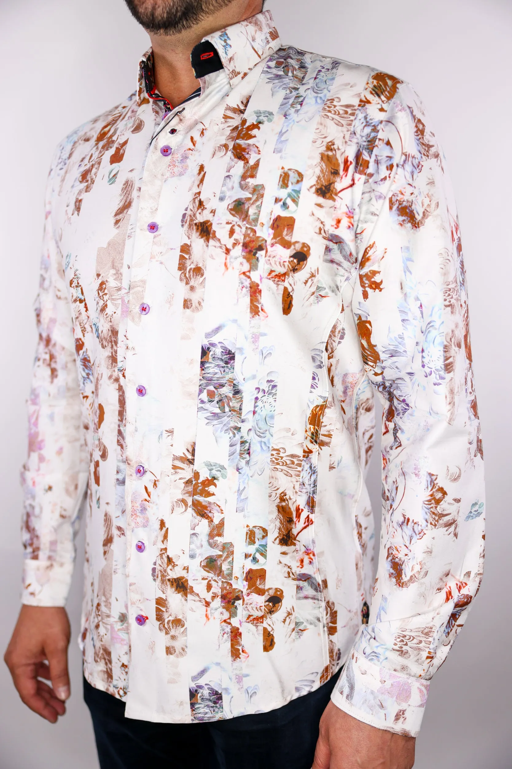 Au Noir Suarez Short Sleeve Shirt White-Beige