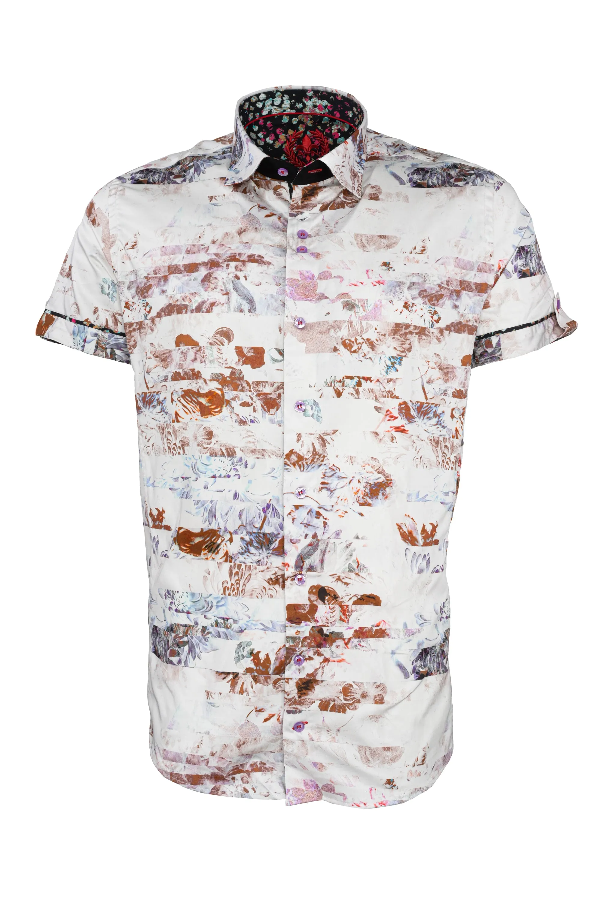 Au Noir Suarez Short Sleeve Shirt White-Beige
