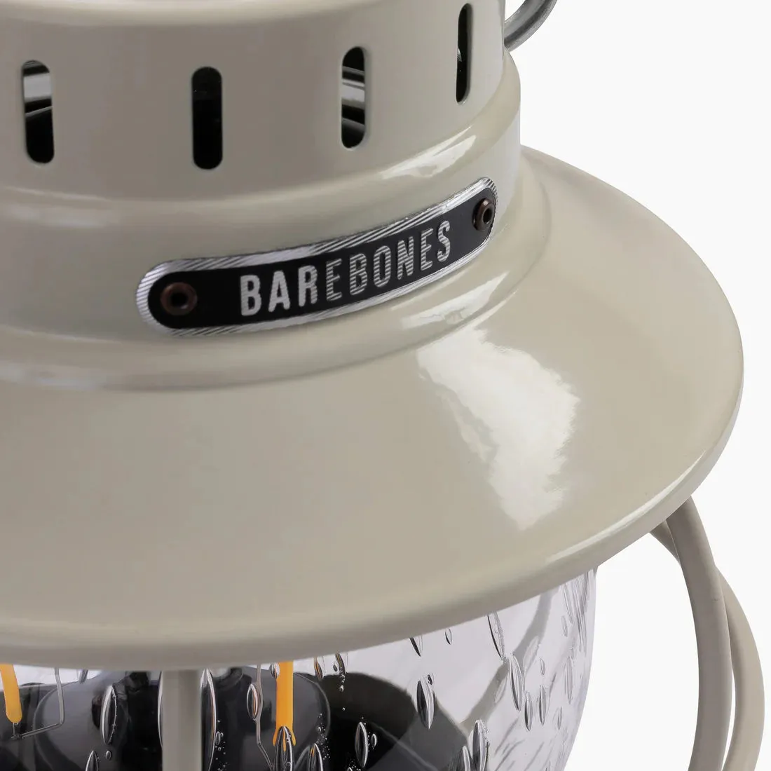 Barebones Living Railroad Lantern Vintage White