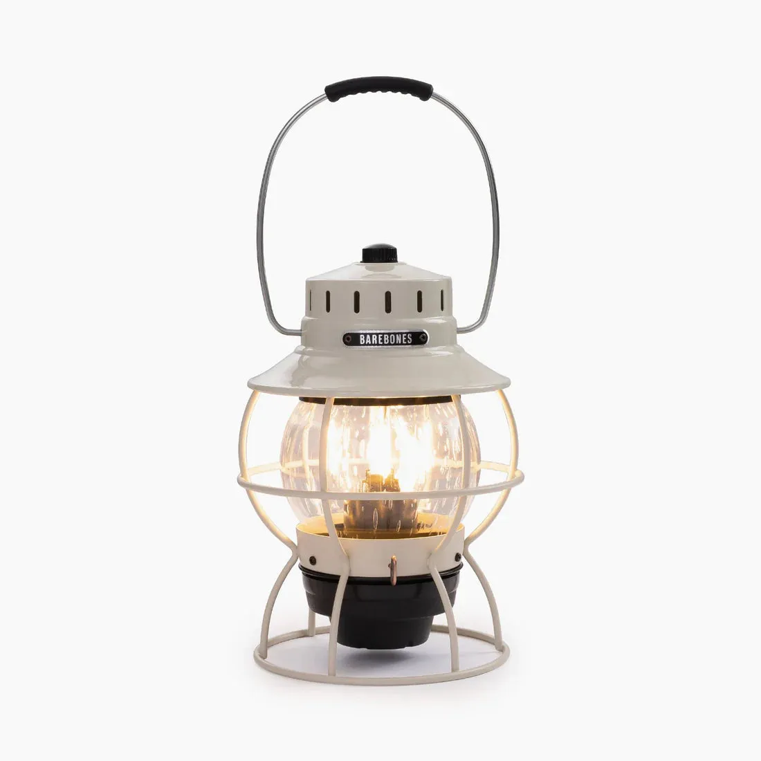 Barebones Living Railroad Lantern Vintage White