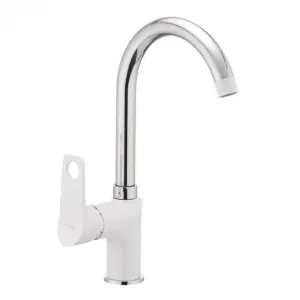 Baterie Bucătărie MIXXUS DALLAS 014 NUT (WHITE), Monocomandă, Alb, Lucios