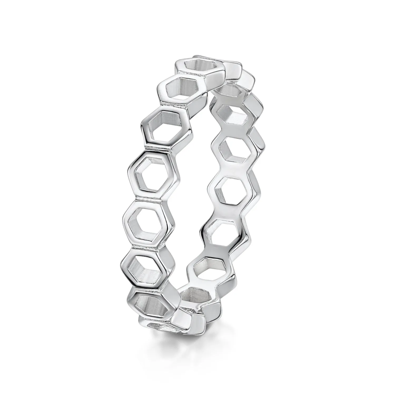 Beatrice Stacker Ring - Rhodium