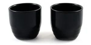 Black Japanese Sake Shot Cup Pair
