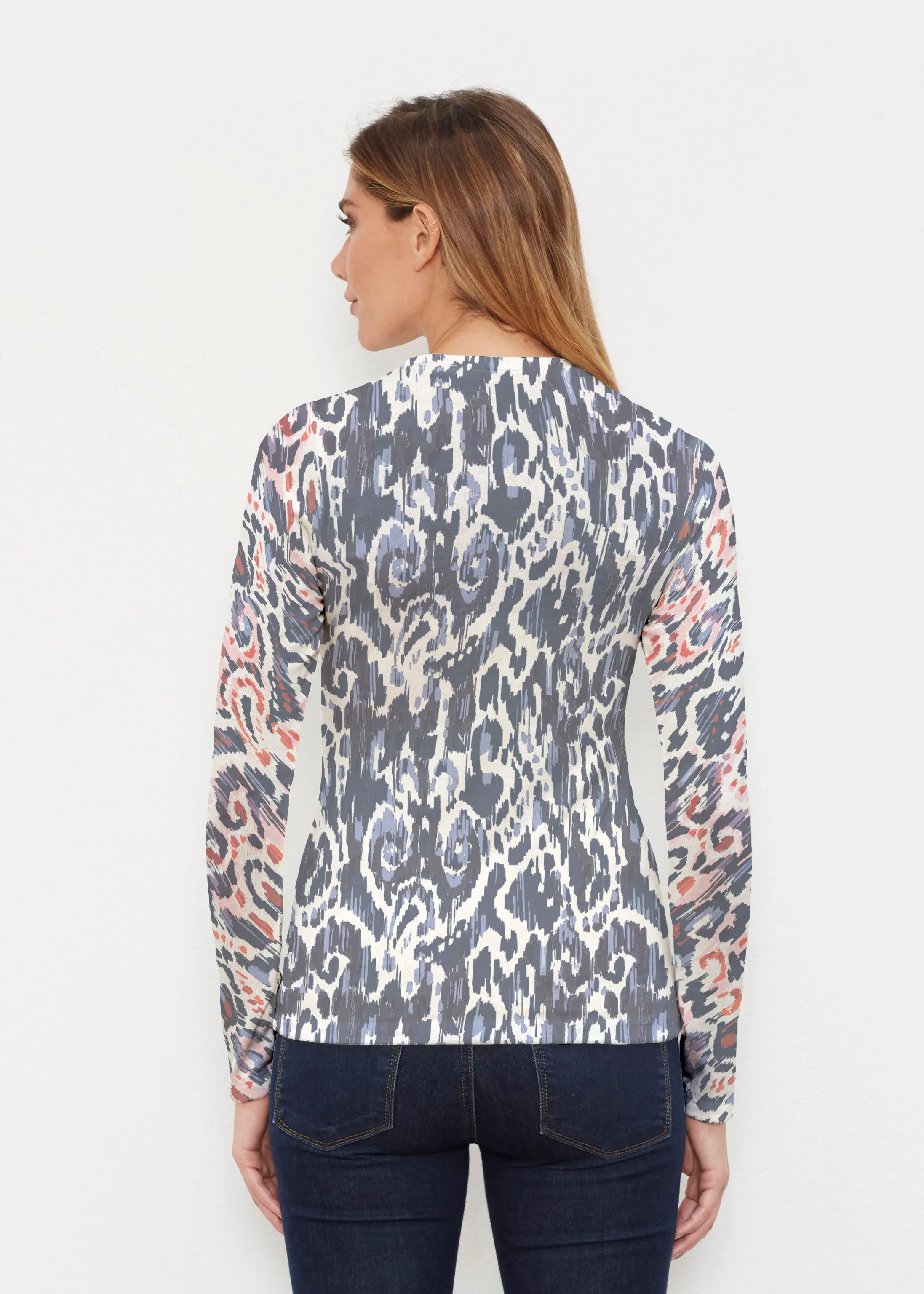 Boho Paisley (8054) ~ Butterknit Long Sleeve Crew Top