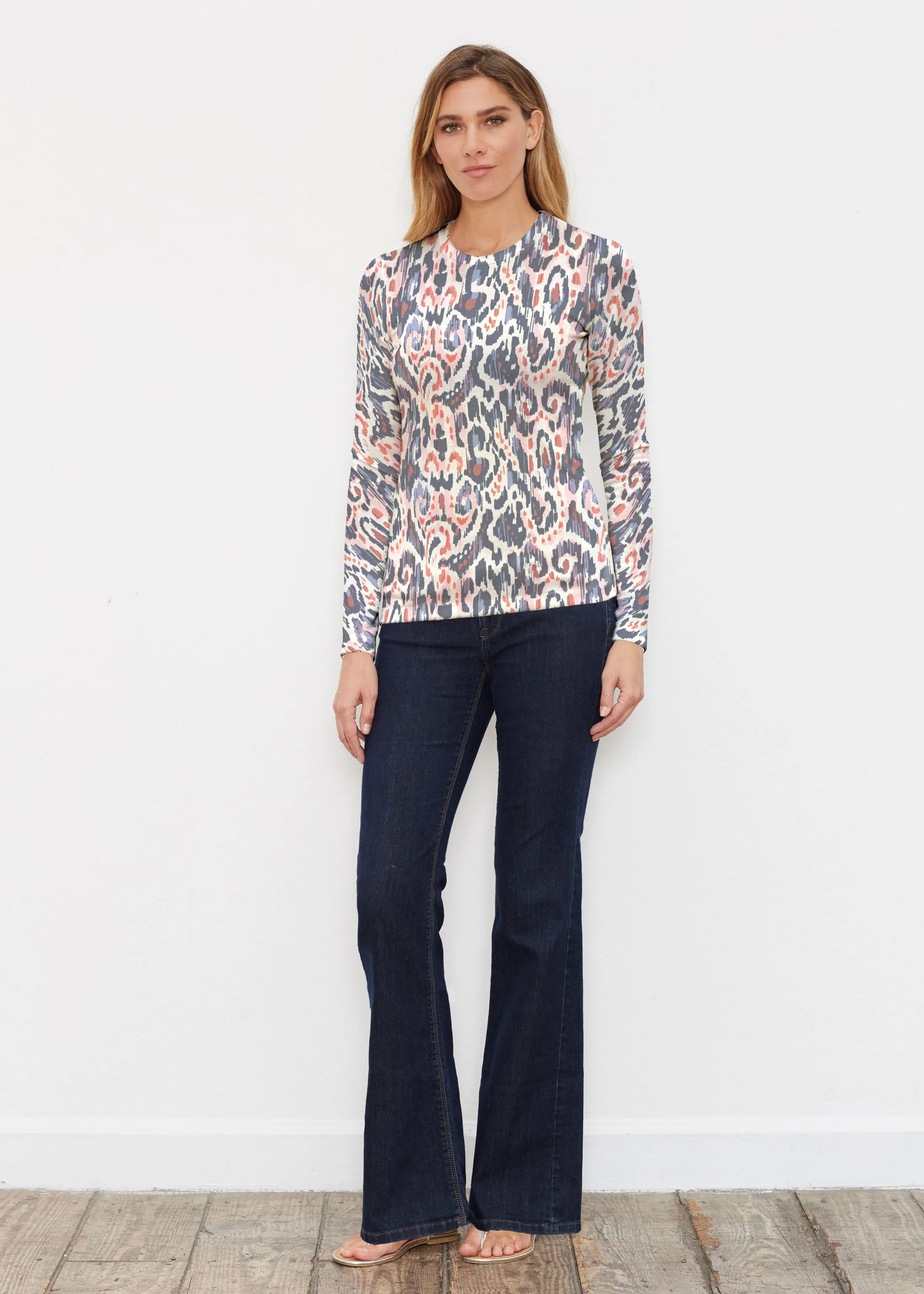 Boho Paisley (8054) ~ Butterknit Long Sleeve Crew Top