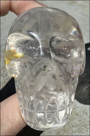 Brazilian QUARTZ Crystal Skull with Golden Healer Hematite - with Synergy 15  years