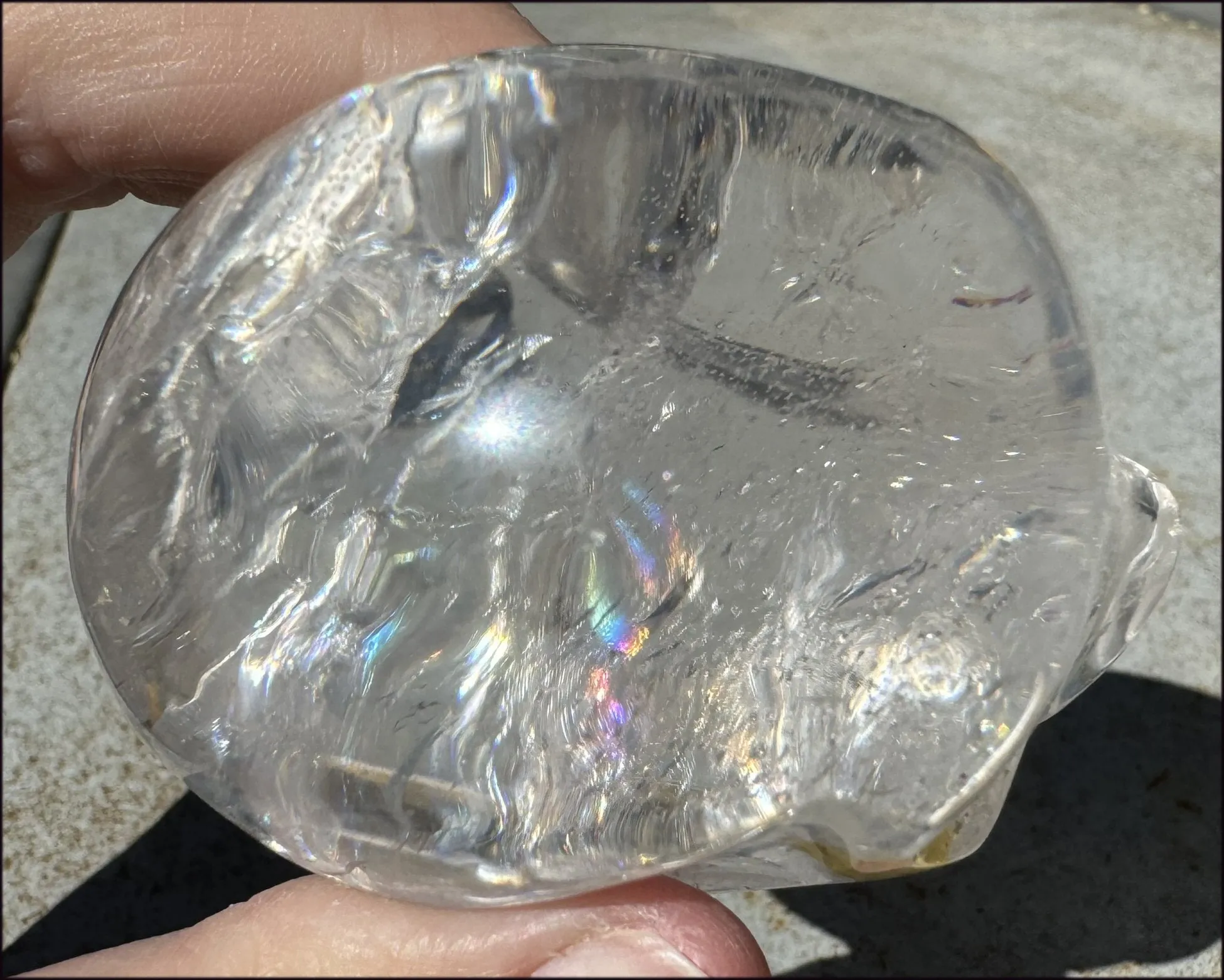 Brazilian QUARTZ Crystal Skull with Golden Healer Hematite - with Synergy 15  years