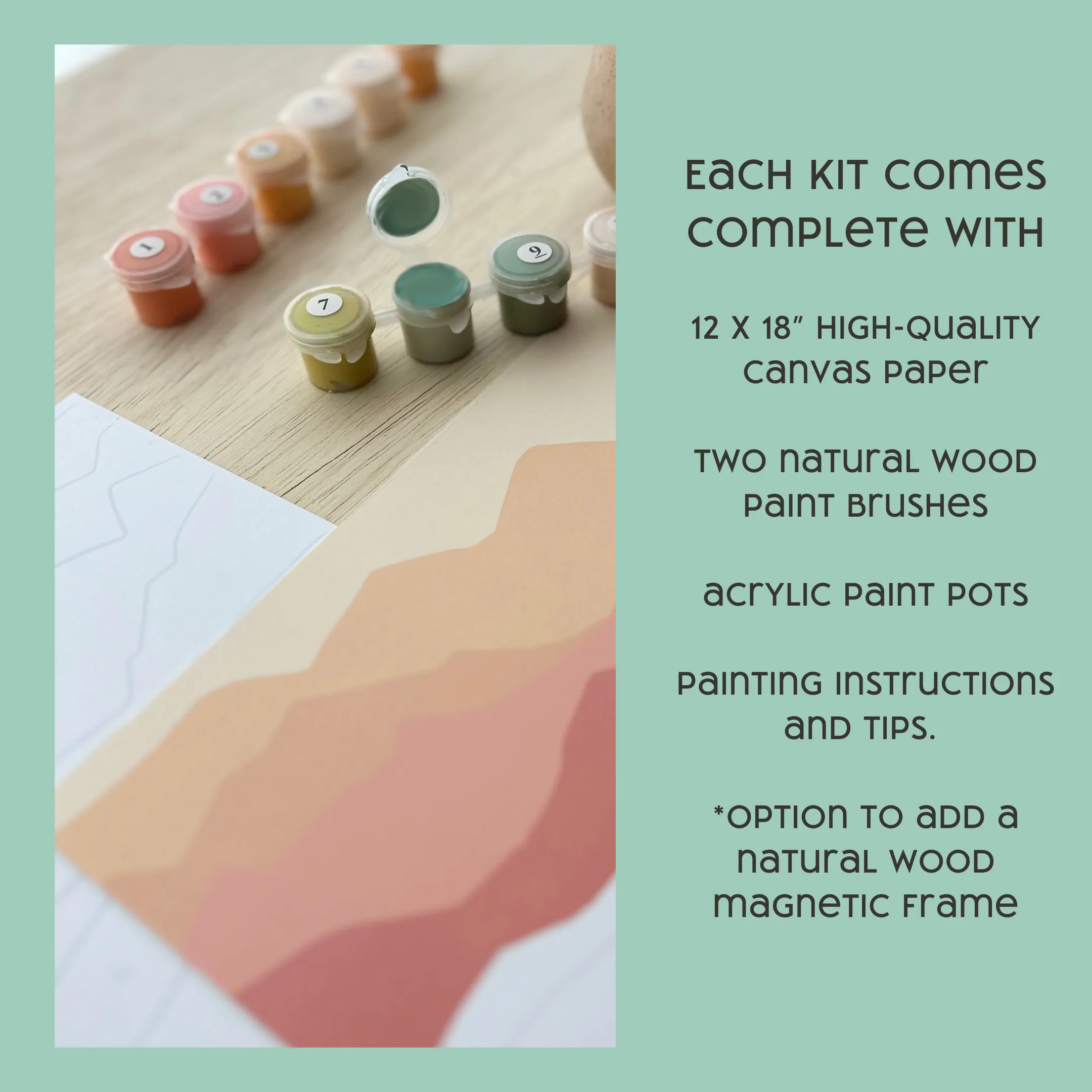Breathe People - Save the Bees Paint-by-Number Kit for Kids: Kit   Magnetic Frame