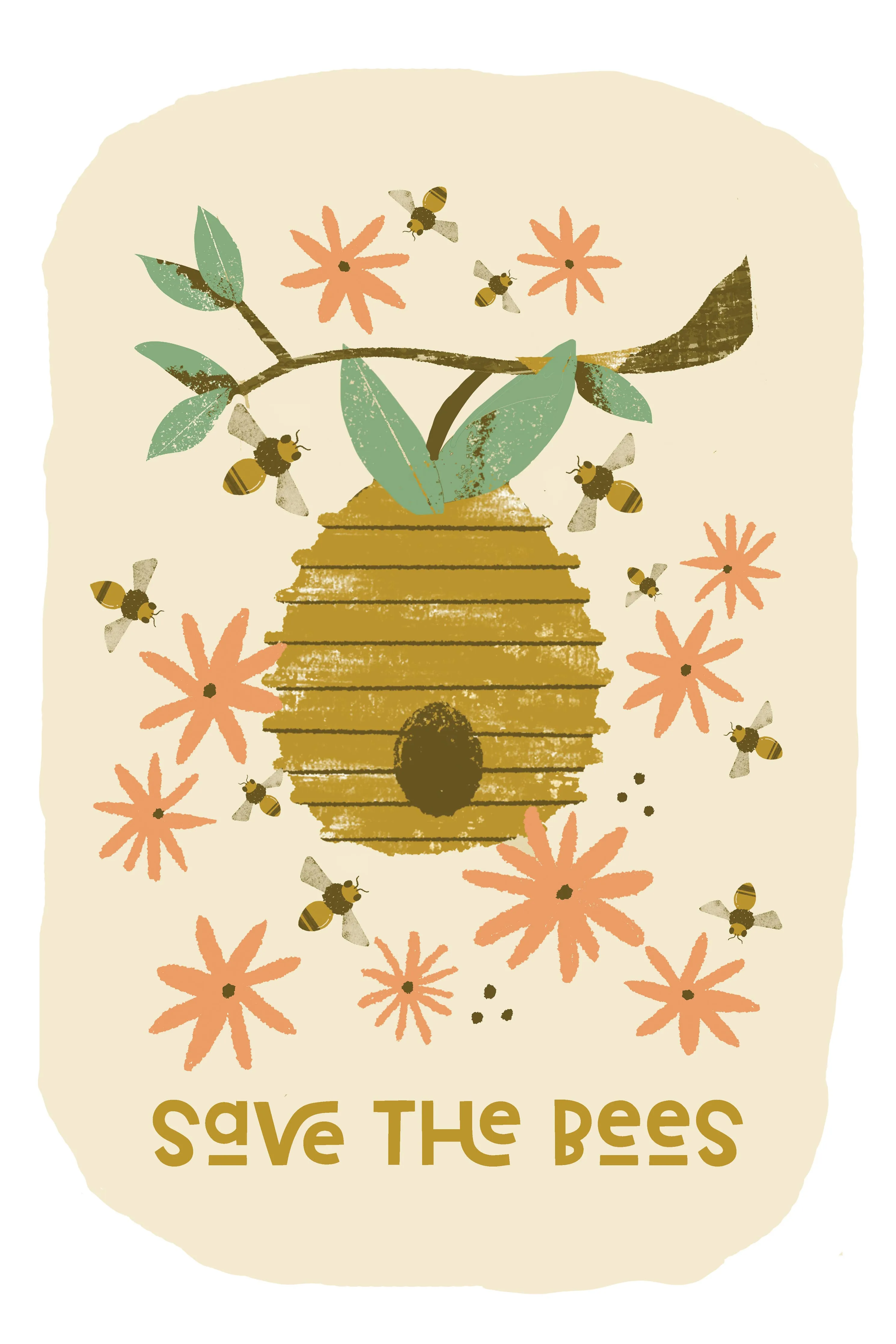 Breathe People - Save the Bees Paint-by-Number Kit for Kids: Kit   Magnetic Frame
