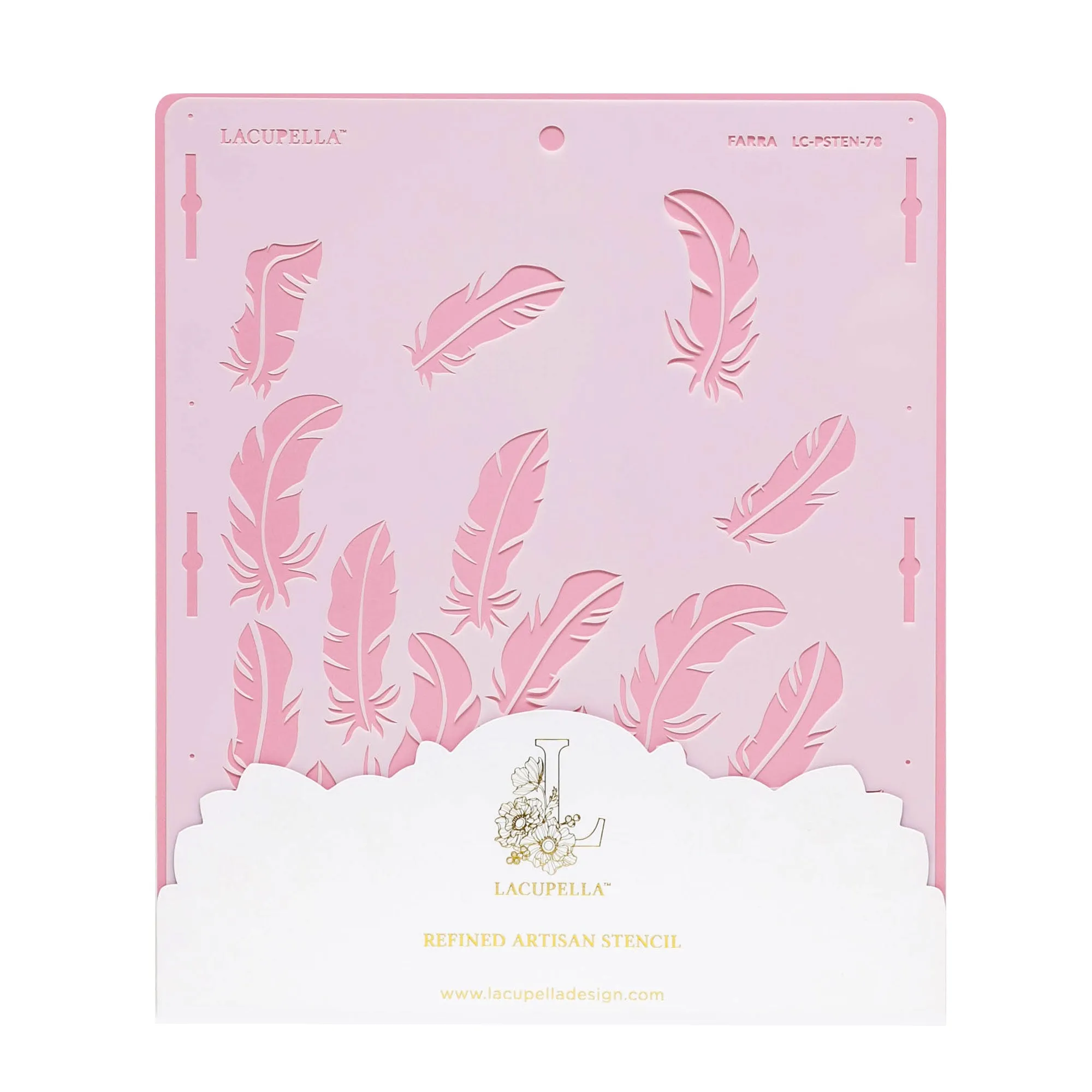 Cake Decorating Stencil FARRA Feather Pattern