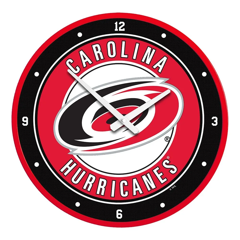 Carolina Hurricanes: Modern Disc Wall Clock