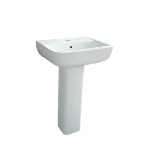 Ceramic Full Pedestal Wall Mount Wash Hand Basin - ZP003