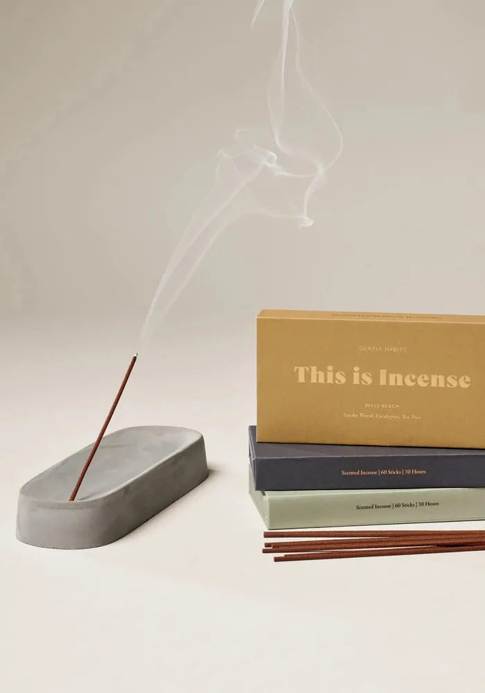 Ceramic Incense Holder - Cement