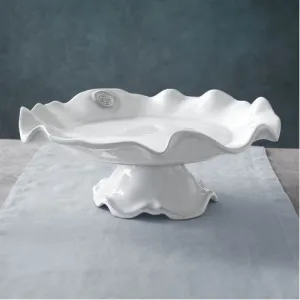 Ceramic Pedestal Medallion Cake Plate