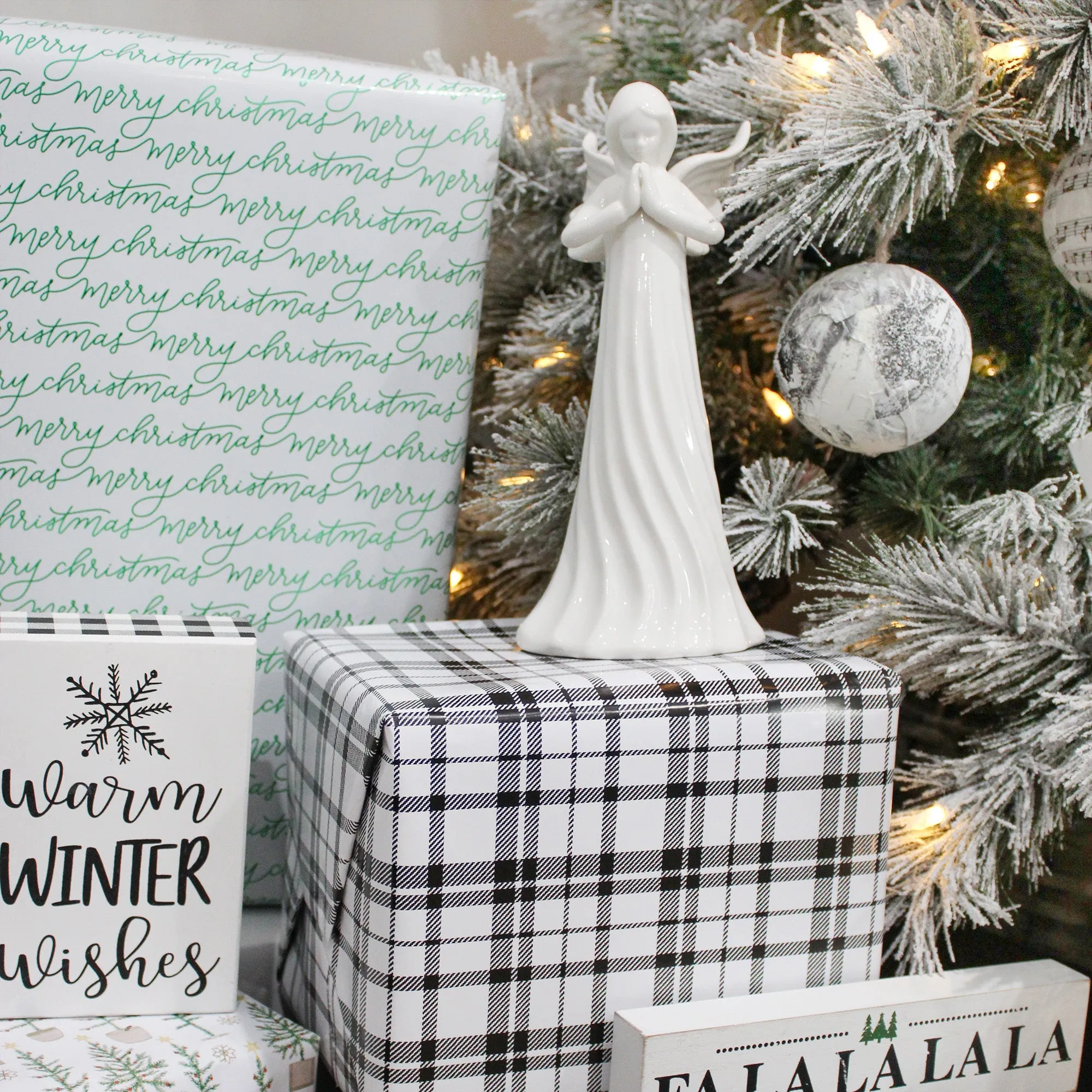 Ceramic Praying Angel Figurine (White, Case of 24)
