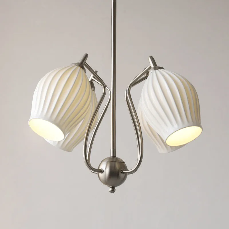 Ceramic Rose Chandelier Lighting