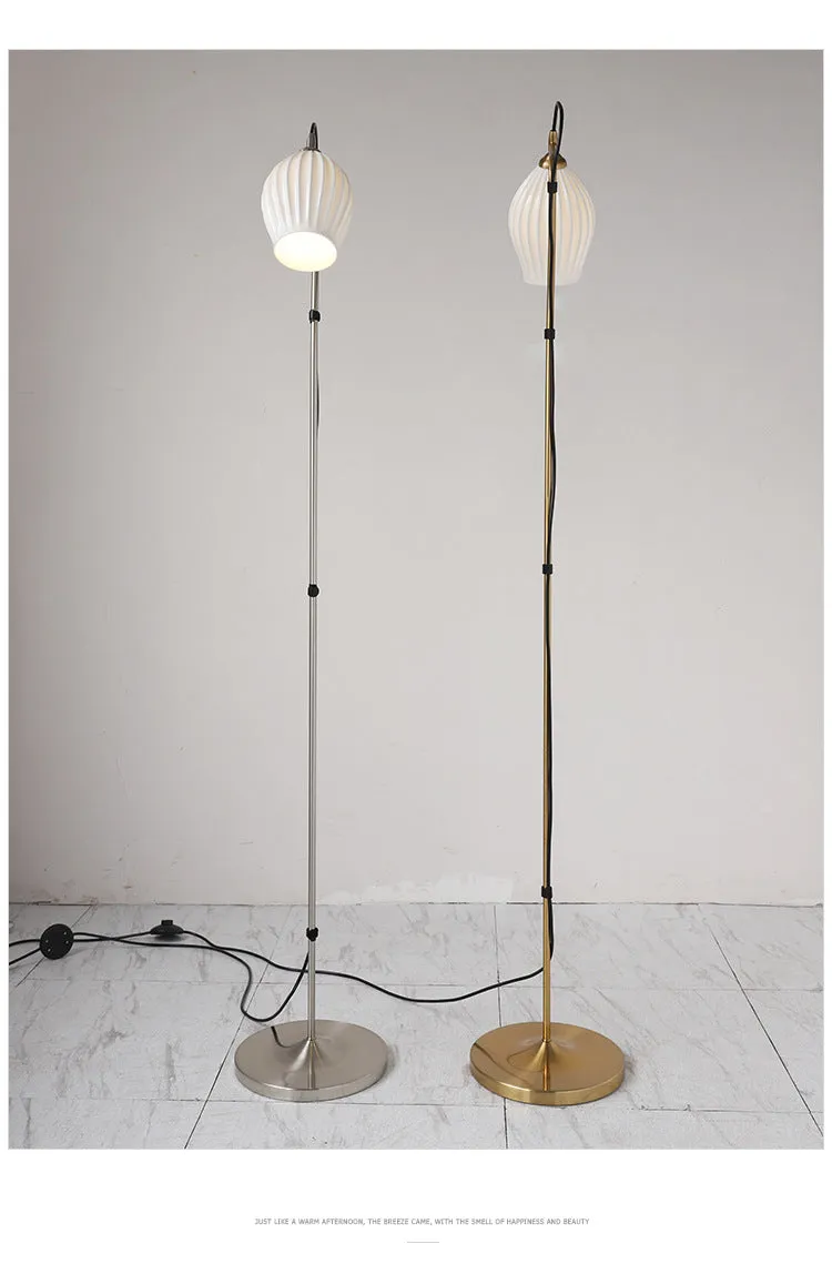 Ceramic White Rose Floor Lamp