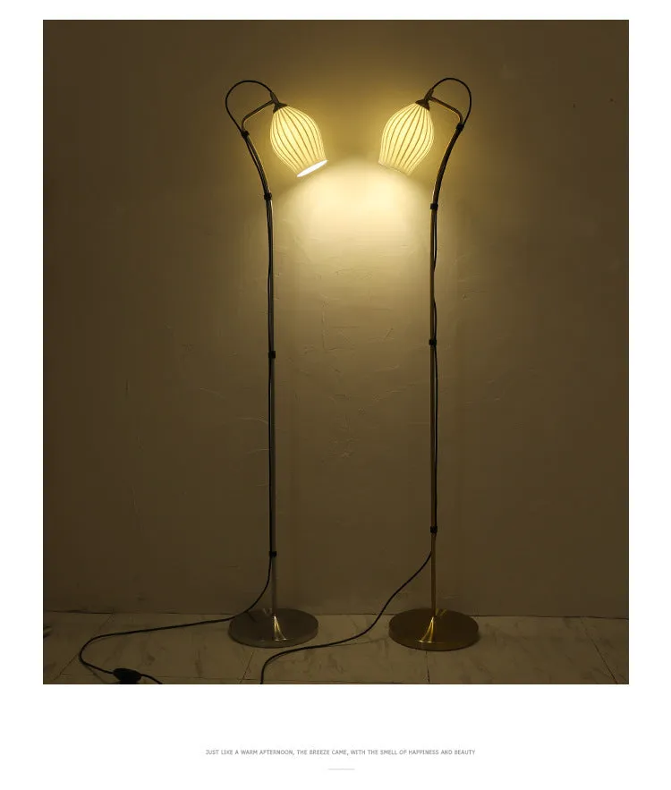 Ceramic White Rose Floor Lamp