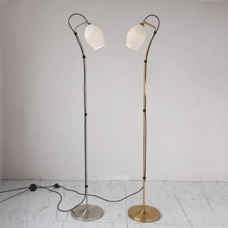 Ceramic White Rose Floor Lamp