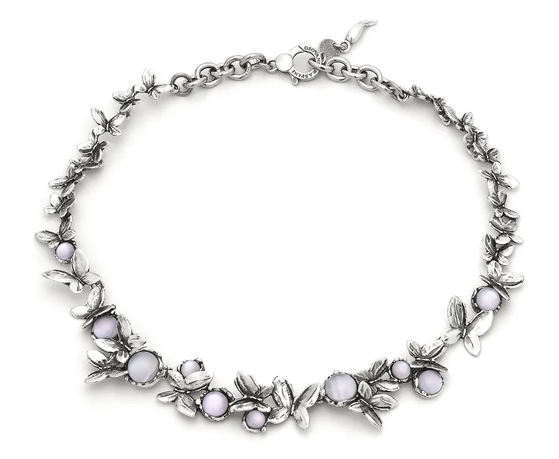 Collier Giovanni Raspini - Butterfly, Argent, Nacre et Quartz (11378)