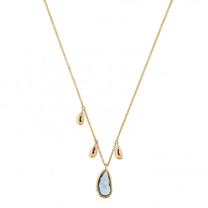 Collier Peroni & Parise - Lacrima Or Jaune, Topaze London Blue (LAC/C03TL-18)