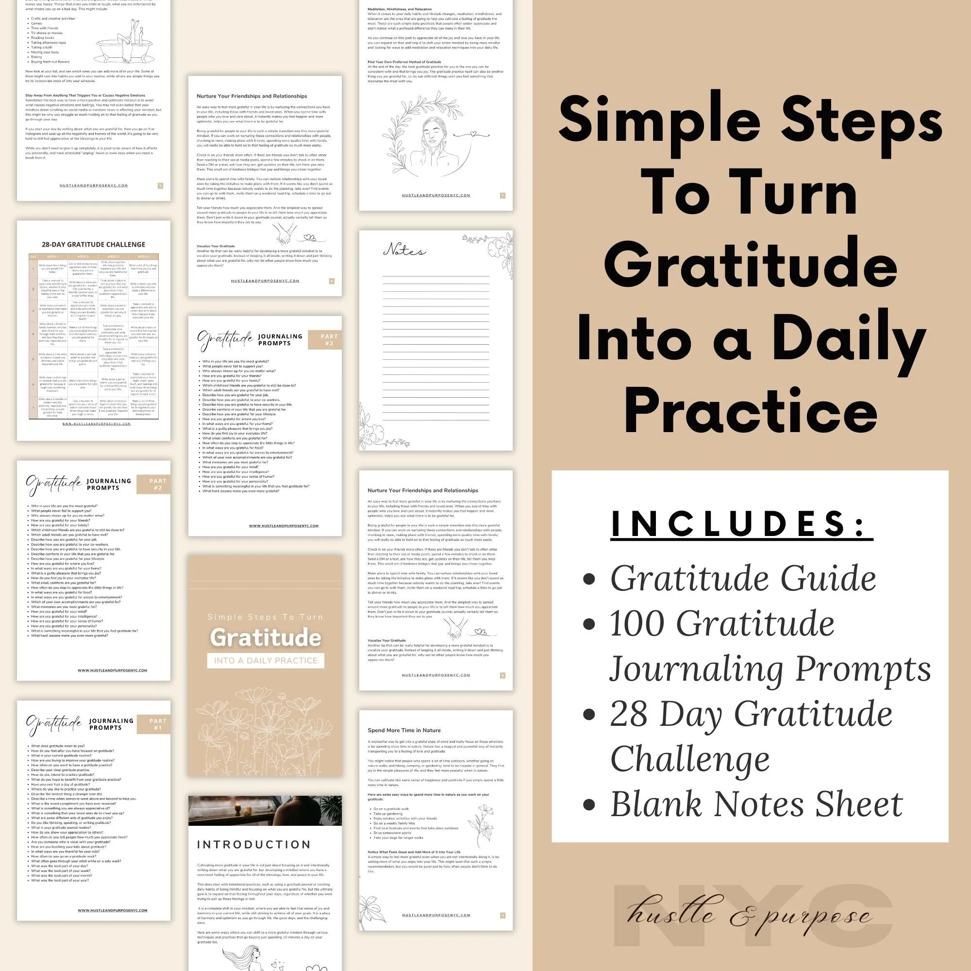 Daily Gratitude Bundle - Simple Steps to Turn Gratitude Into a Daily Practice