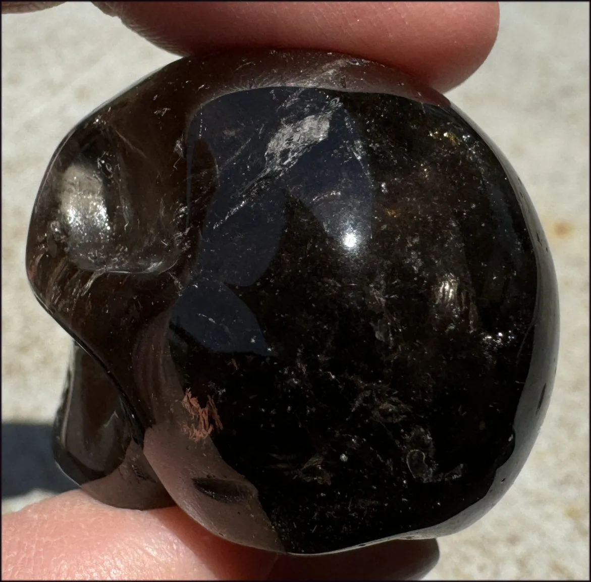 DARK Smoky Quartz Crystal Skull - Dissolve negativity