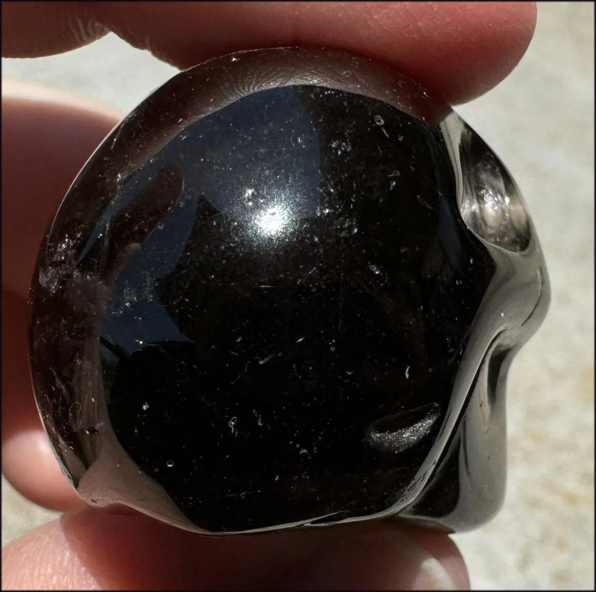 DARK Smoky Quartz Crystal Skull - Dissolve negativity