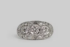 Early Art Deco Diamond Orchestration Ring